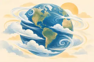 Illustrative science artwork for the climate patterns topic