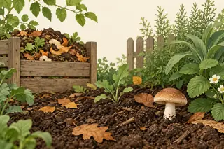 Illustrative science artwork for the decomposers soil topic