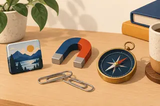 Illustrative science artwork for the magnets everyday topic