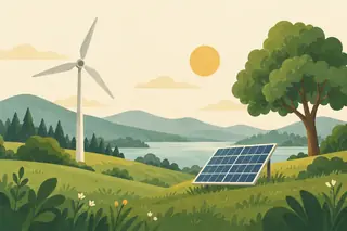 Illustrative science artwork for the natural resources topic