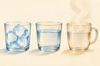 Illustrative science artwork for the states of matter topic
