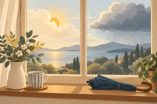 Illustrative science artwork for the weather and climate topic