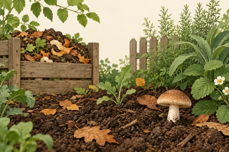 Illustrative science artwork for the decomposers soil topic