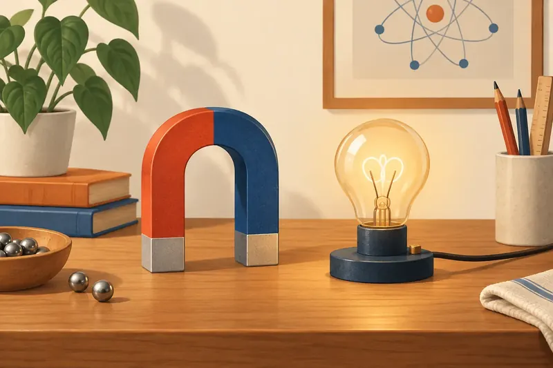 Illustrative science artwork for the electricity magnetism topic