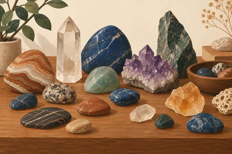 Illustrative science artwork for the rocks minerals topic