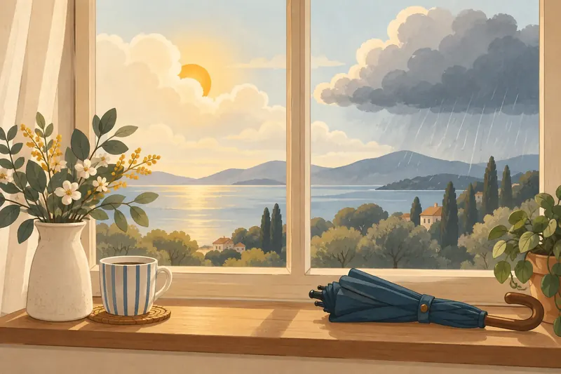Illustrative science artwork for the weather and climate topic